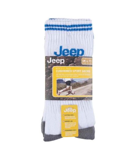 3 Pack Mens Cotton Thick Cushioned Terry Sport Socks with Retro Stripe
