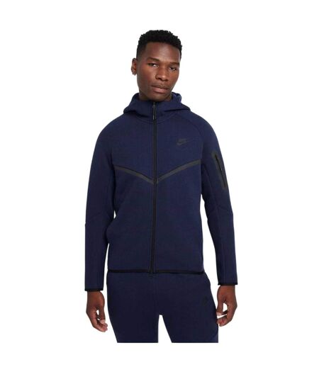 Mens Tech Chevron Full Zip Hoodie Obsidian Blue Black Nike