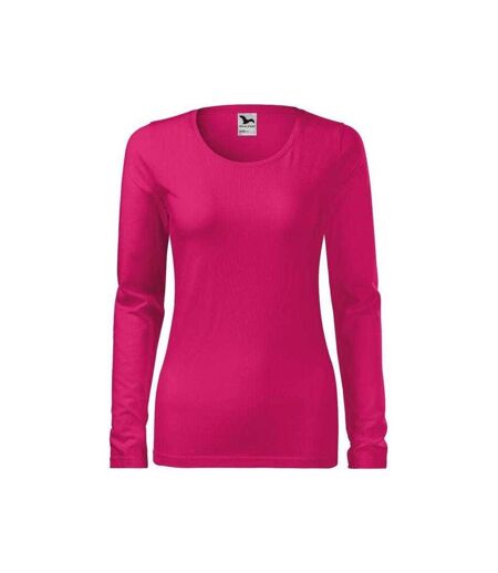 T-shirt Manches Longues Femme Rouge Rose Malfini