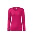 T-shirt Manches Longues Femme Rouge Rose Malfini-1