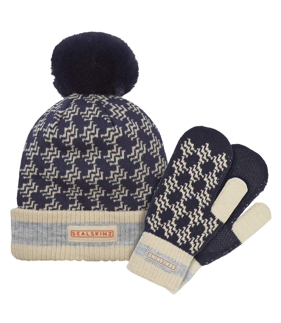 Waterproof Bobble Hat with Knitted Mitten For Men and Women-1