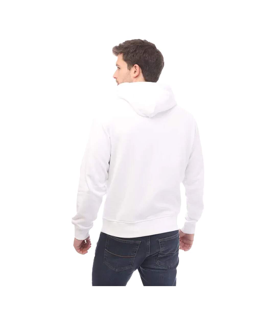 Sweat à capuche s-ginn homme blanc Diesel-2