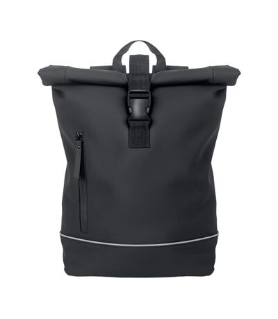 Laptosa roll top pu laptop backpack one size black MidOcean
