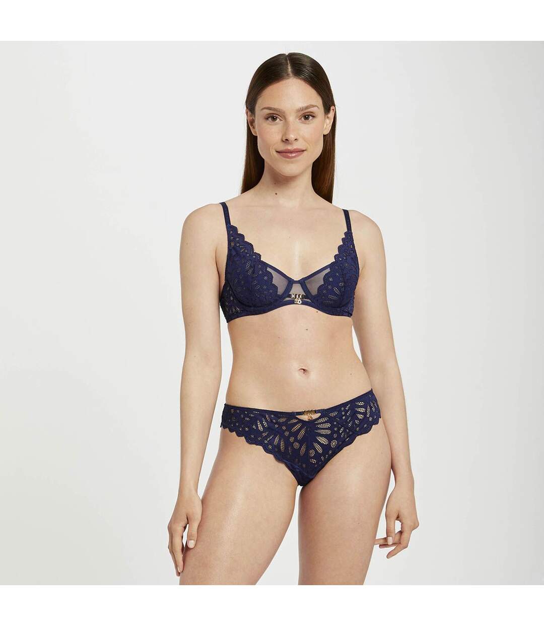 Soutien-gorge armature bleu marine Amélie