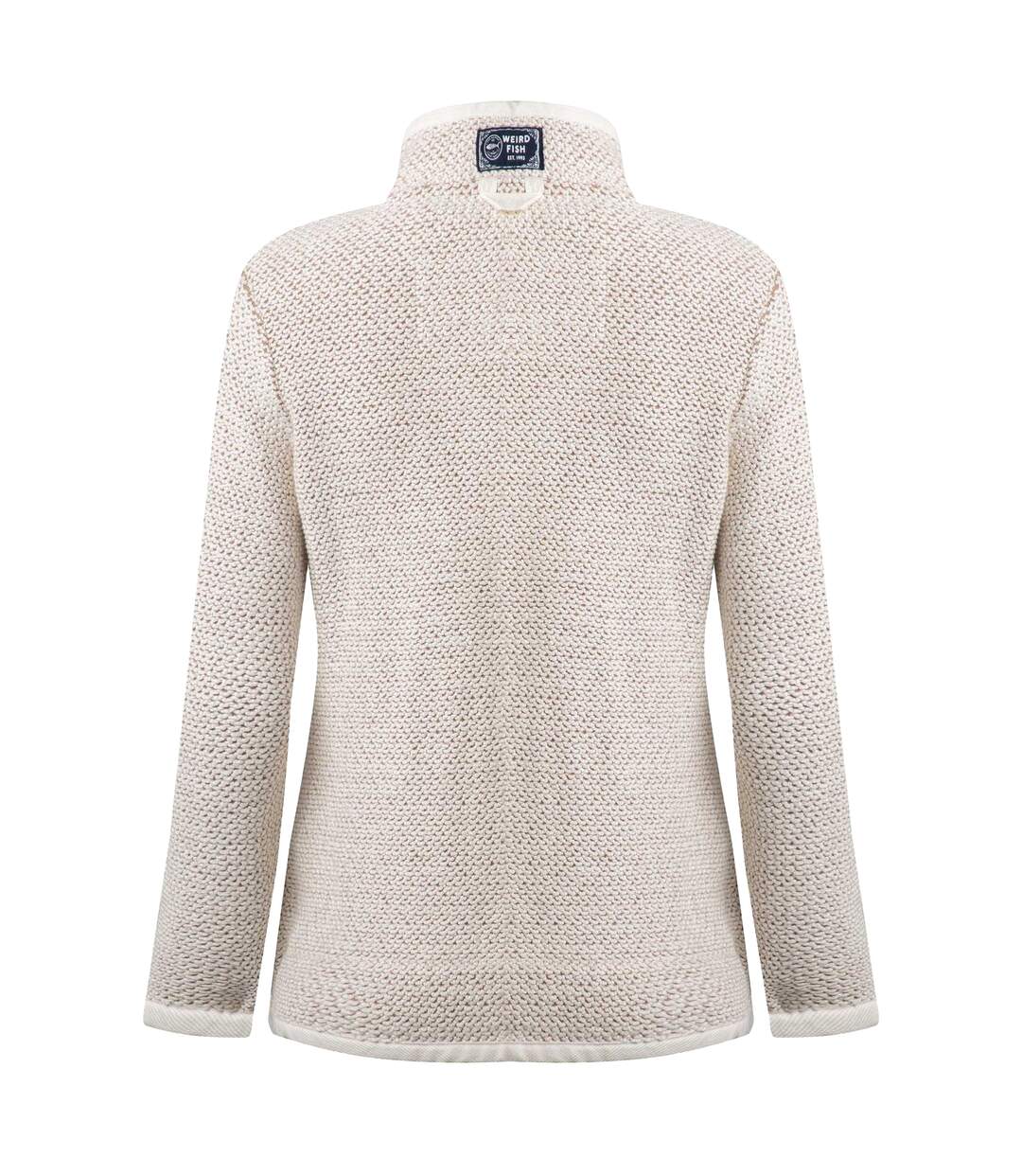 Womens/ladies sontee full zip fleece jacket ecru Weird Fish-2
