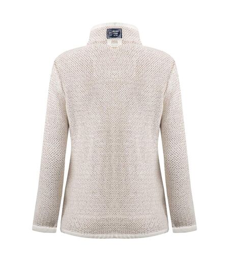 Womens/ladies sontee full zip fleece jacket ecru Weird Fish