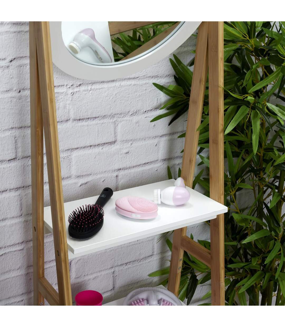 Brosse Visage 3 en 1 2 Vitesses 13cm Blanc & Rose-3
