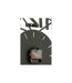 Horloge Murale en Métal Chiffres 48cm Noir-2