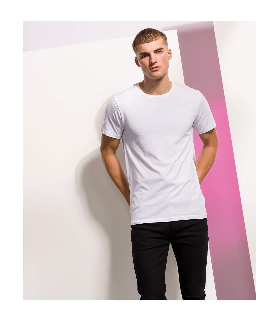 T-shirt manches courtes feel good homme blanc Skinni Fit