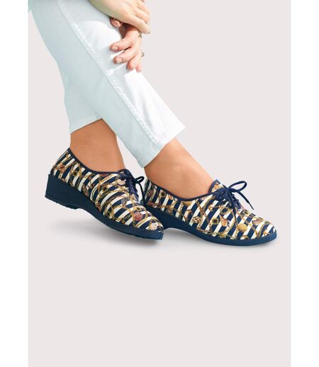 Derbies lacées toile compensées