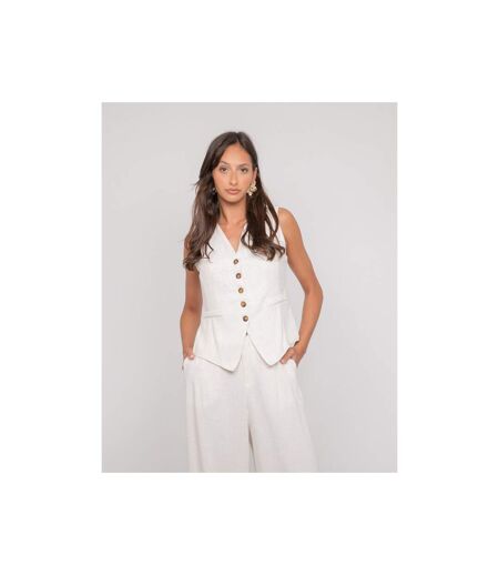Gilet barman effet lin URSILE - Dona X Lisa