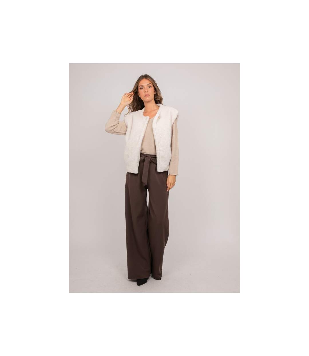 Gilet sans manches fausse fourrure ULLA - Dona X Lisa-4