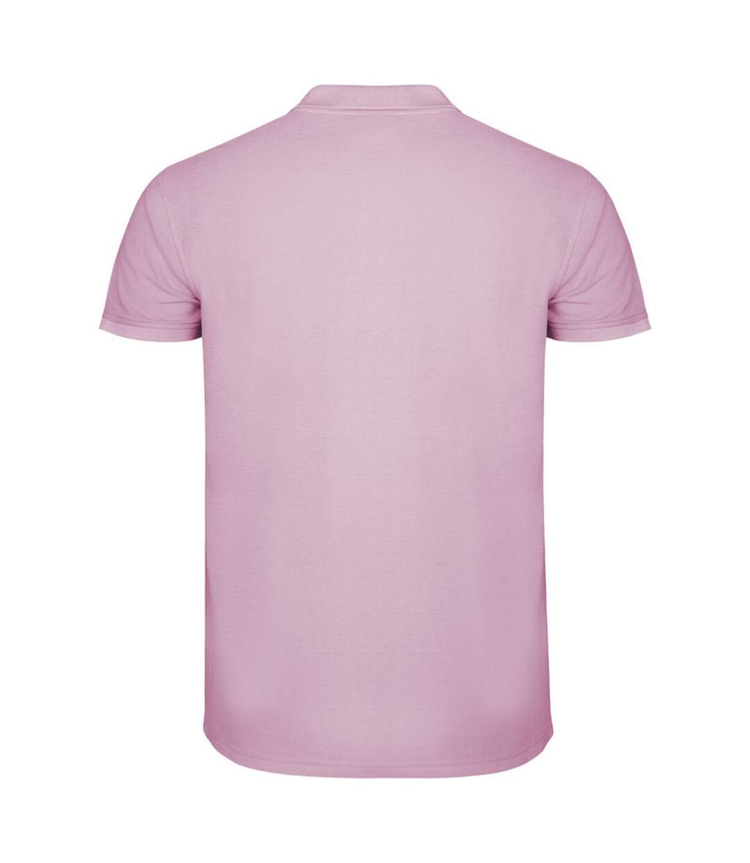 Mens star short-sleeved polo shirt light pink Roly