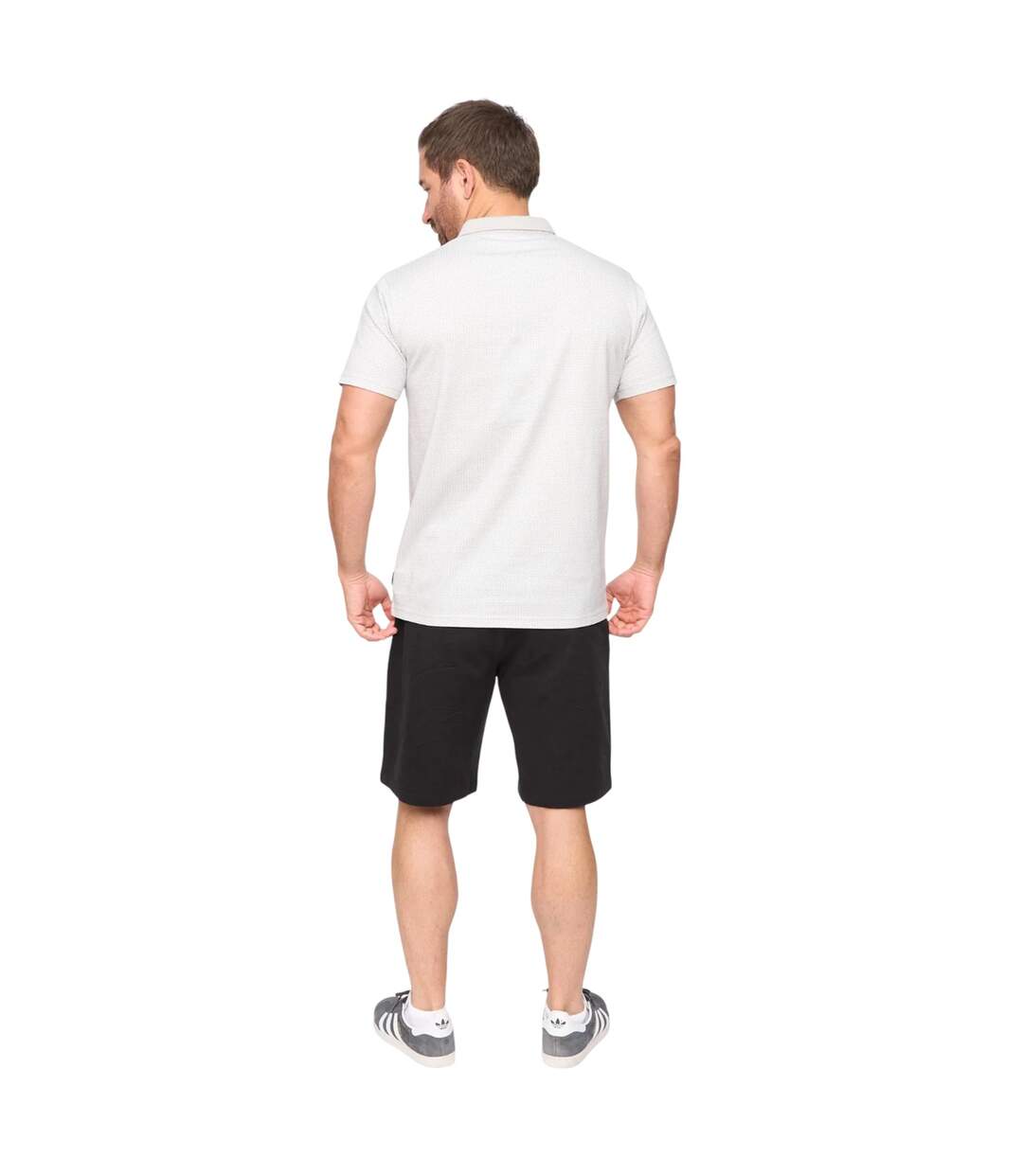 Mens Calvert Polo Shirt Light Grey Bewley & Ritch-3