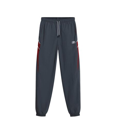 Mens Relaxed Fit Tracksuit Bottoms Iron Gate Red Dahlia Brilliant White Umbro