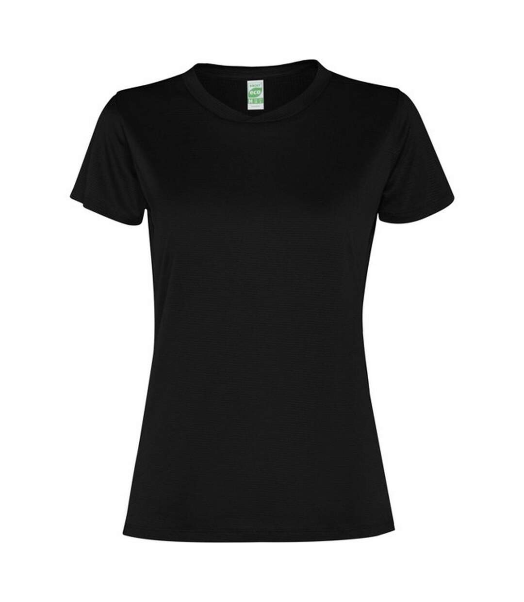 T-shirt slam femme noir uni Roly-1