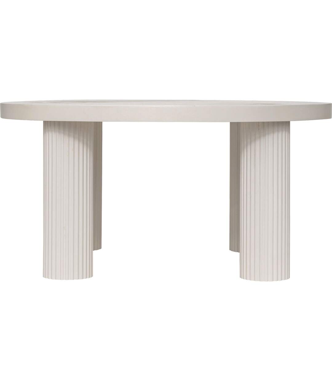 Table basse en bois TELLA - Crème-2