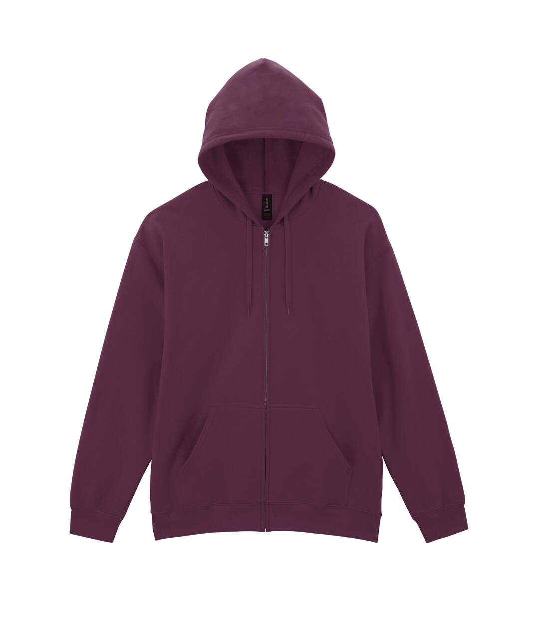 Unisex Adult Softstyle Fleece Midweight Full Zip Hoodie Maroon Gildan-1