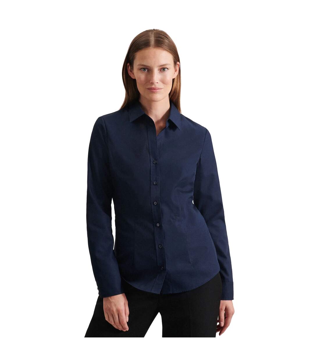 Chemisier Manches Longues Femme Bleu Foncé Seidensticker-1