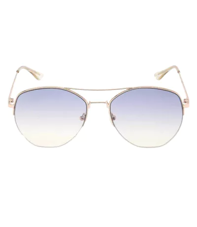 Lunettes De Soleil Motif/style Fumée Homme Taille Unique Bleu Marine Jaune Or Calvin Klein