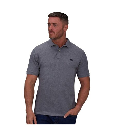 Polo bio classique pour hommes marl gris Raging Bull