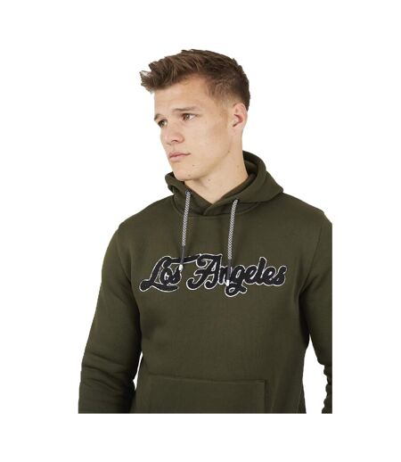 Mens Crossover Overhead Hoodie Khaki Brave Soul
