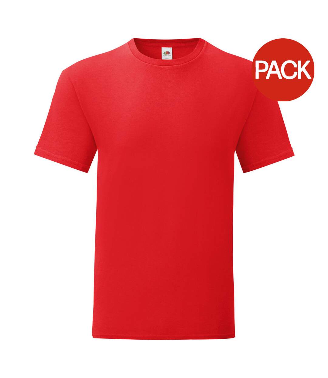 T-shirt iconic hommes rouge Fruit of the Loom-1