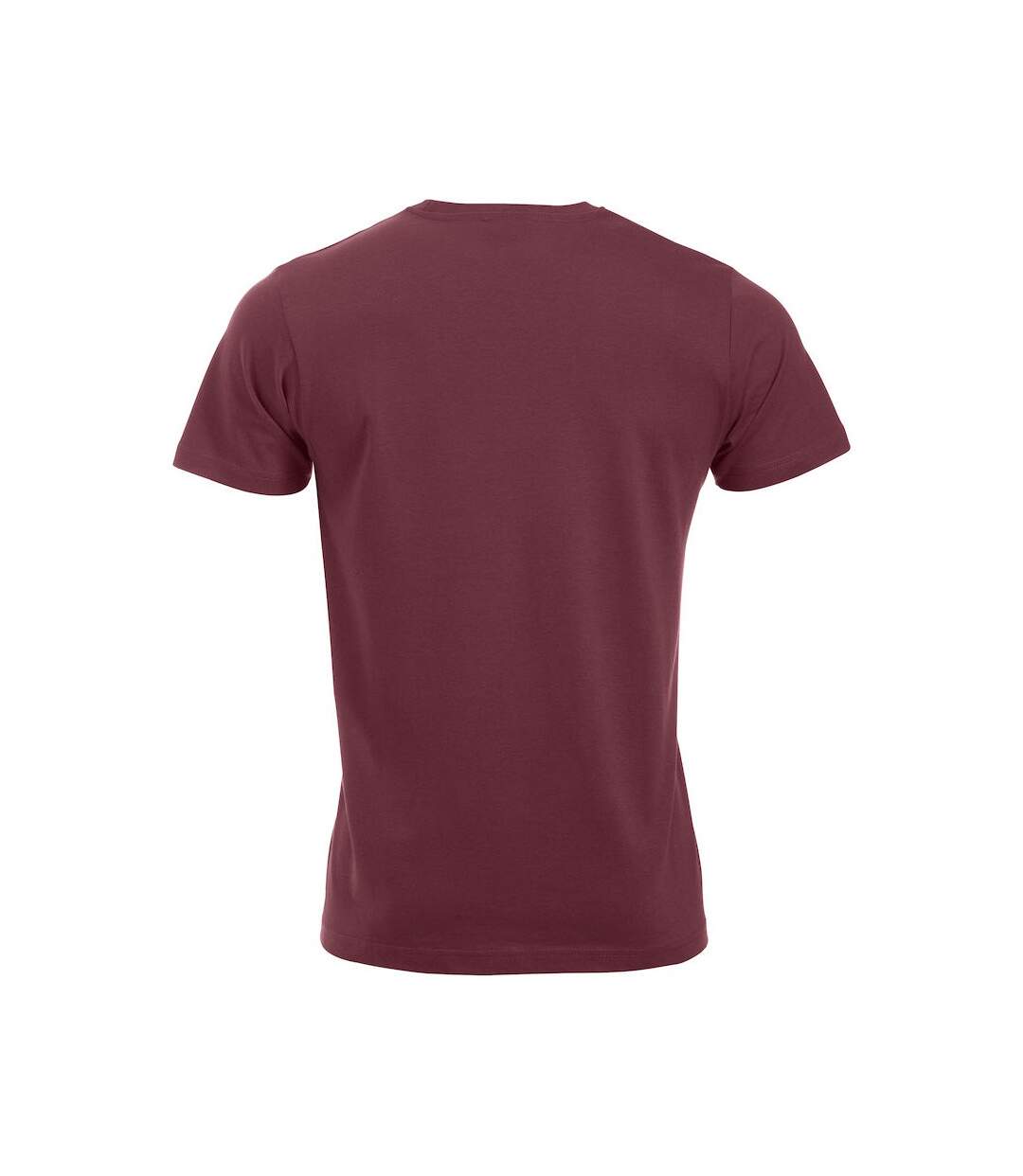 Mens new classic t-shirt burgundy Clique