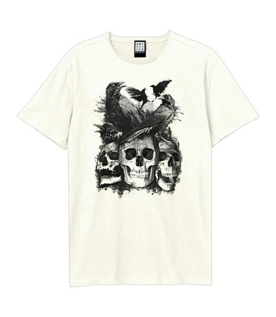 Unisex Adult Crows And Darkness T-shirt Vintage White Amplified