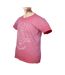 Tee shirt manches courtes homme motif devant couleur rose