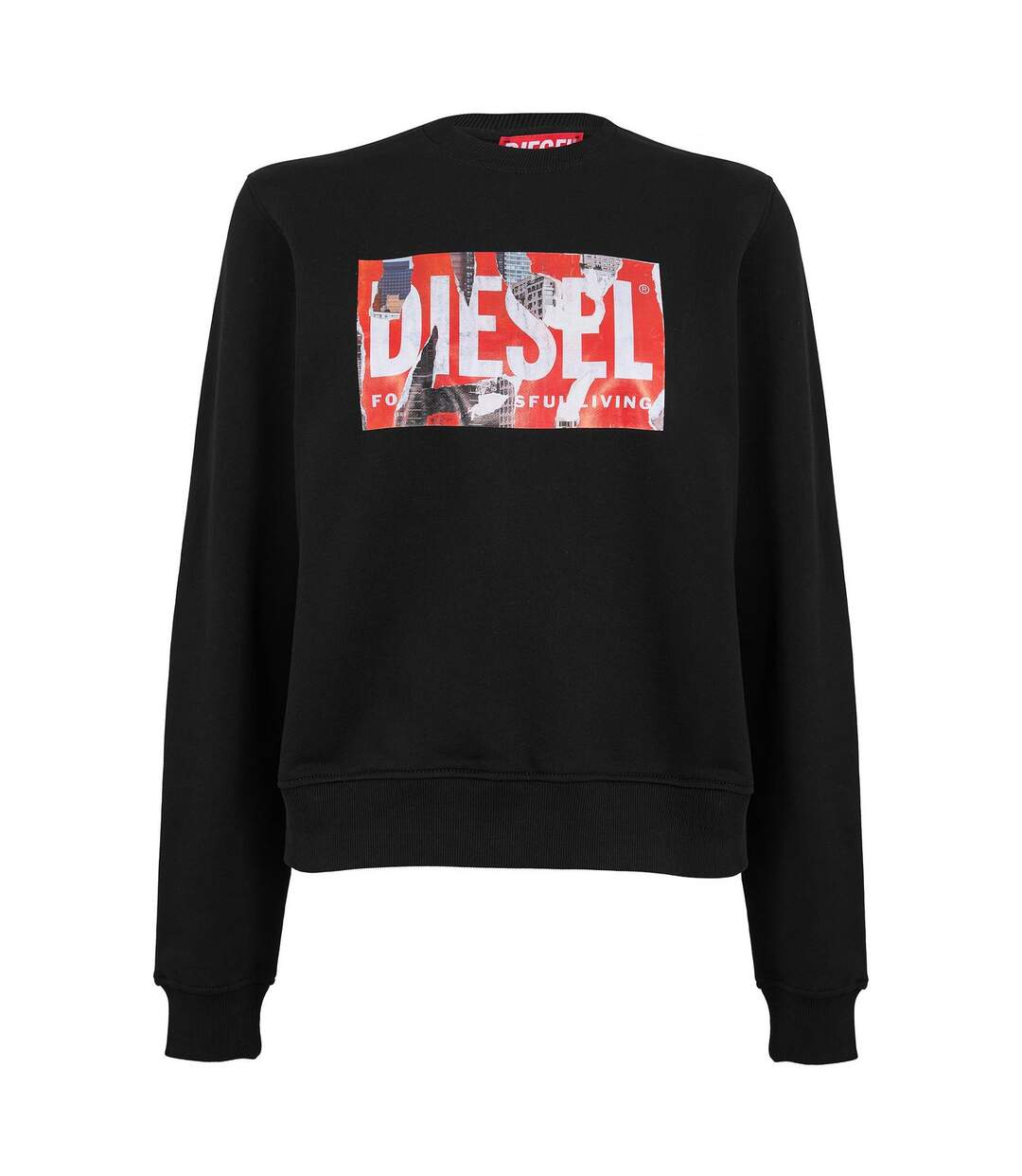 Sweat Motif/style Logo Bloc Femme Noir Diesel-2
