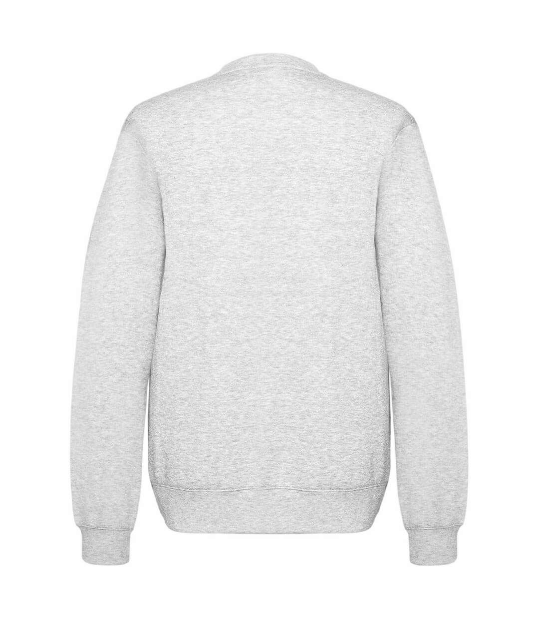 Mens Fleece Crew Neck Sweatshirt Charcoal Marl Slazenger-4