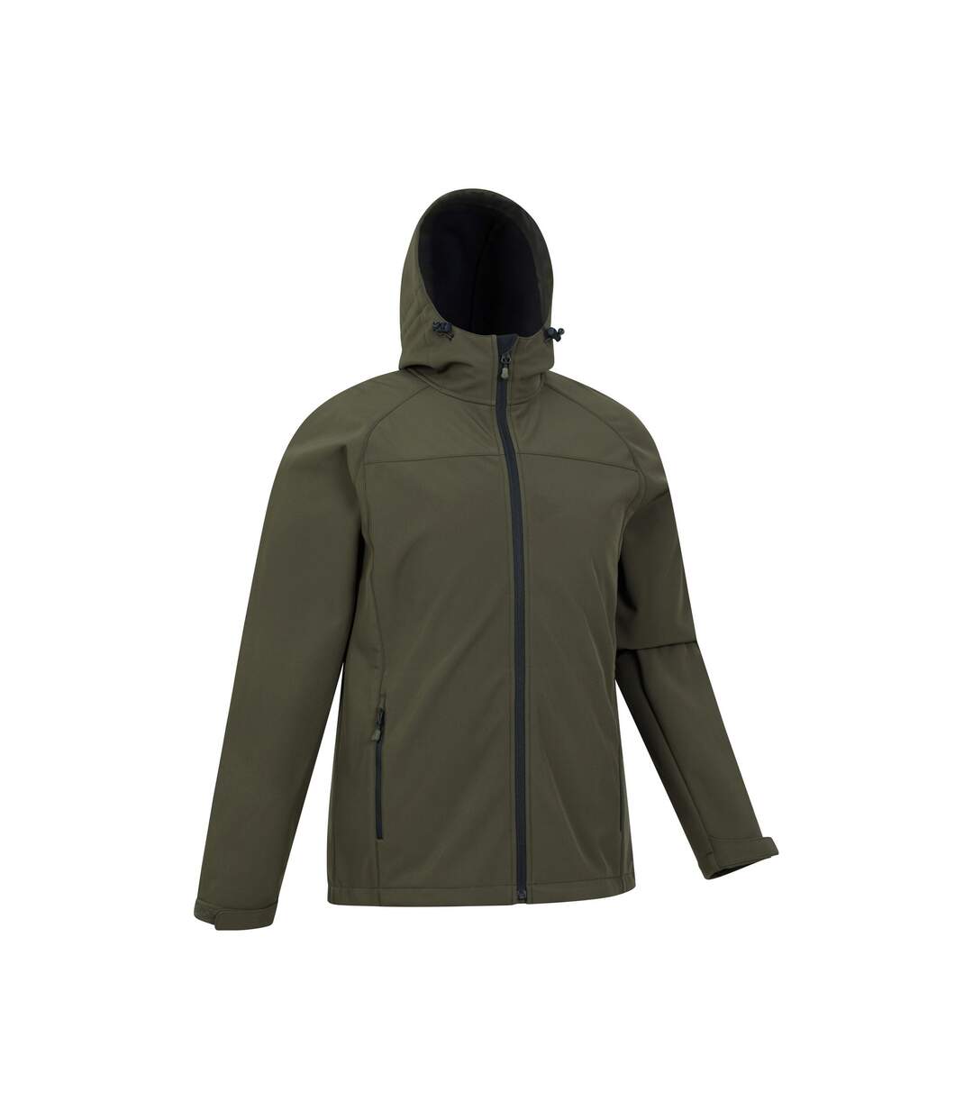 Mens Exodus Waterproof Soft Shell Jacket Dark Khaki Mountain Warehouse-4