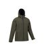 Mens Exodus Waterproof Soft Shell Jacket Dark Khaki Mountain Warehouse-4