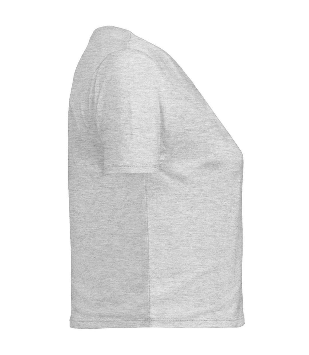 T-shirt Court Femme Gris Build Your Brand-3