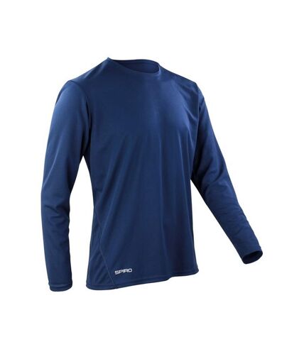 Spiro Mens Performance Long-Sleeved T-Shirt (Navy) - UTPC7234