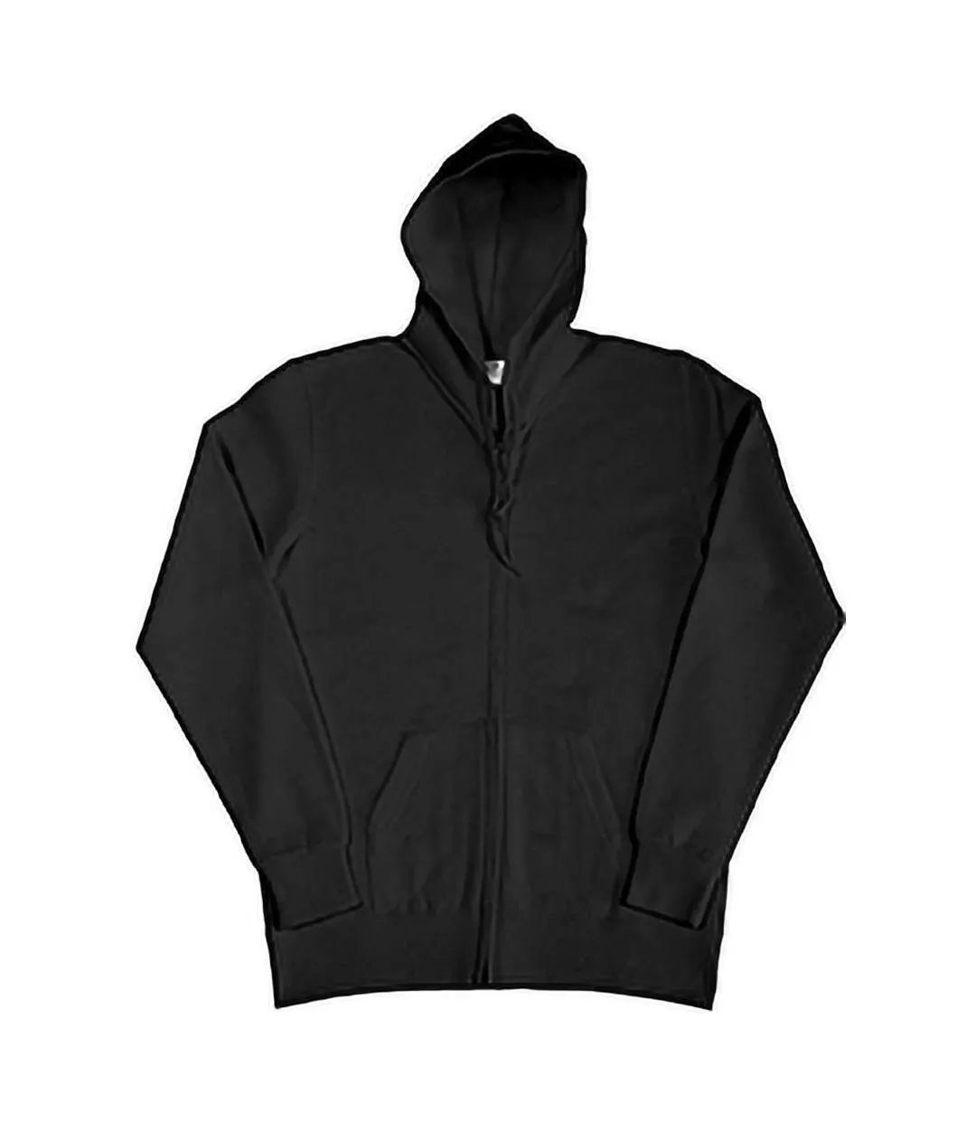 Ladies Full Zip Plain Hooded Sweatshirt Black SG-3