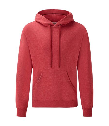 Sweat à capuche classic homme rouge chiné Fruit of the Loom Fruit of the Loom