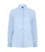 Henbury Womens/Ladies Long Sleeve Stretch Shirt (Light Blue)