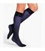 Silky Womens/Ladies Smooth Knit Knee Highs (2 Pairs) (Navy)