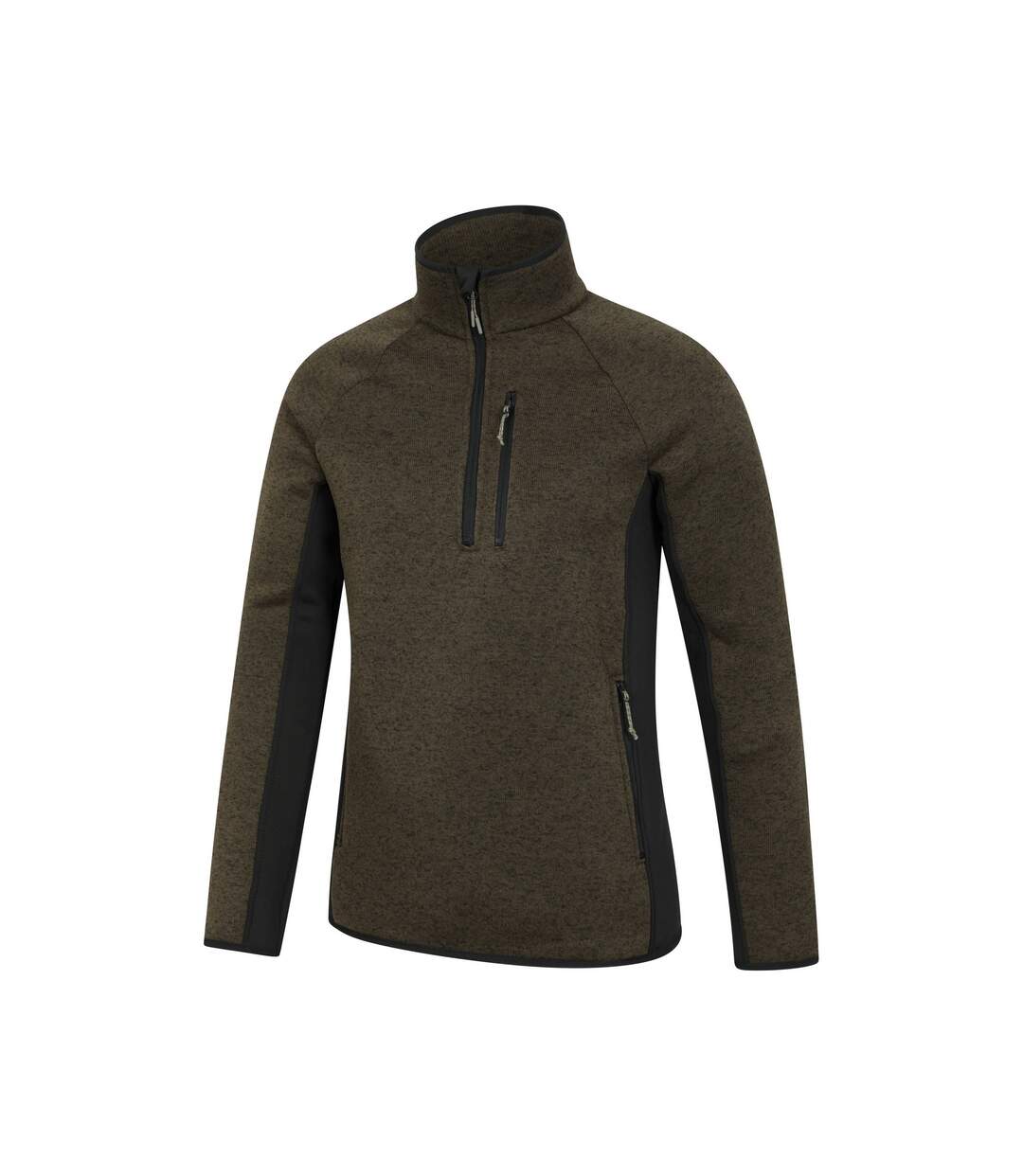Mens Treston Fleece Top Khaki Green Mountain Warehouse-3