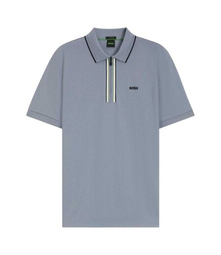 Mens Philix Quick Dry Short-sleeved Polo Shirt Dark Grey Boss