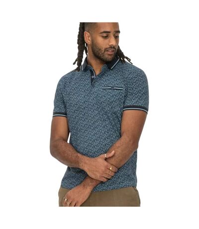 Mens D555 Woolwich All-over Print Polo Shirt Blue Duke