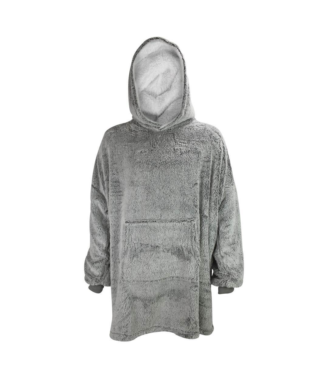 Mens Fleece Lined Blanket Hoodie | Shaggy Loungewear Top with Hood-3