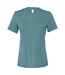 Bella + Canvas Womens/Ladies CVC Relaxed Fit T-Shirt (Deep Teal Heather)