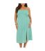 Robe Mi-longue Bretelles Fines Femme Vert Bleu Brave Soul-2