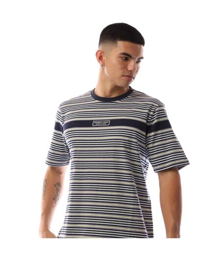 T-shirt Motif/style À Rayures Montesano Homme Bleu Marine Marshall Artist