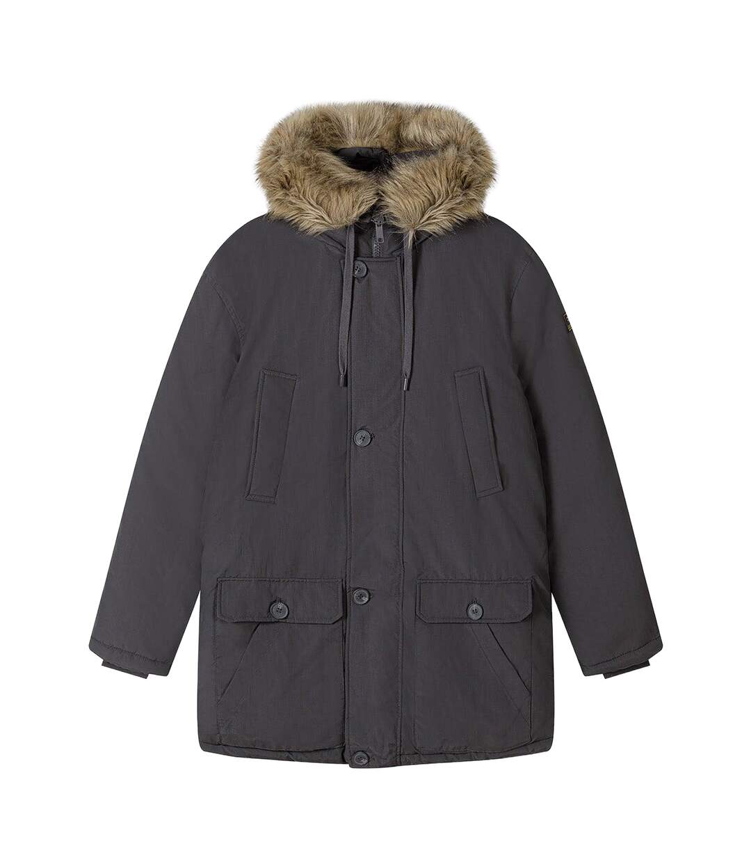 Parka Hiver Motif/style Uni Homme Gris Minoti-2