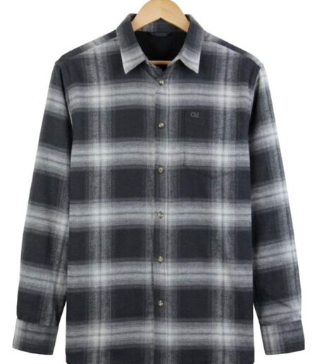CHALLENGER BRONX — Chemise à carreaux manches longues flanelle noir/gris : la chaleur urbaine et sobre