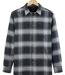 CHALLENGER BRONX — Chemise à carreaux manches longues flanelle noir/gris : la chaleur urbaine et sobre-5